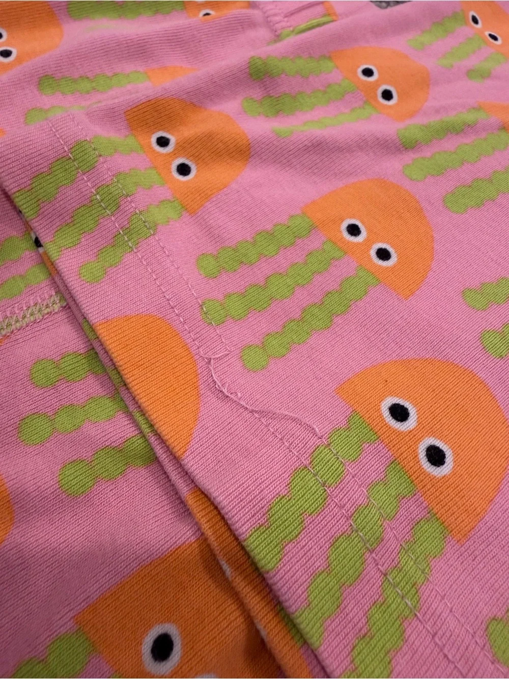 Hanna Andersson Size 10 140 Pink Jellyfish Short John Pajamas Set Organic Cotton